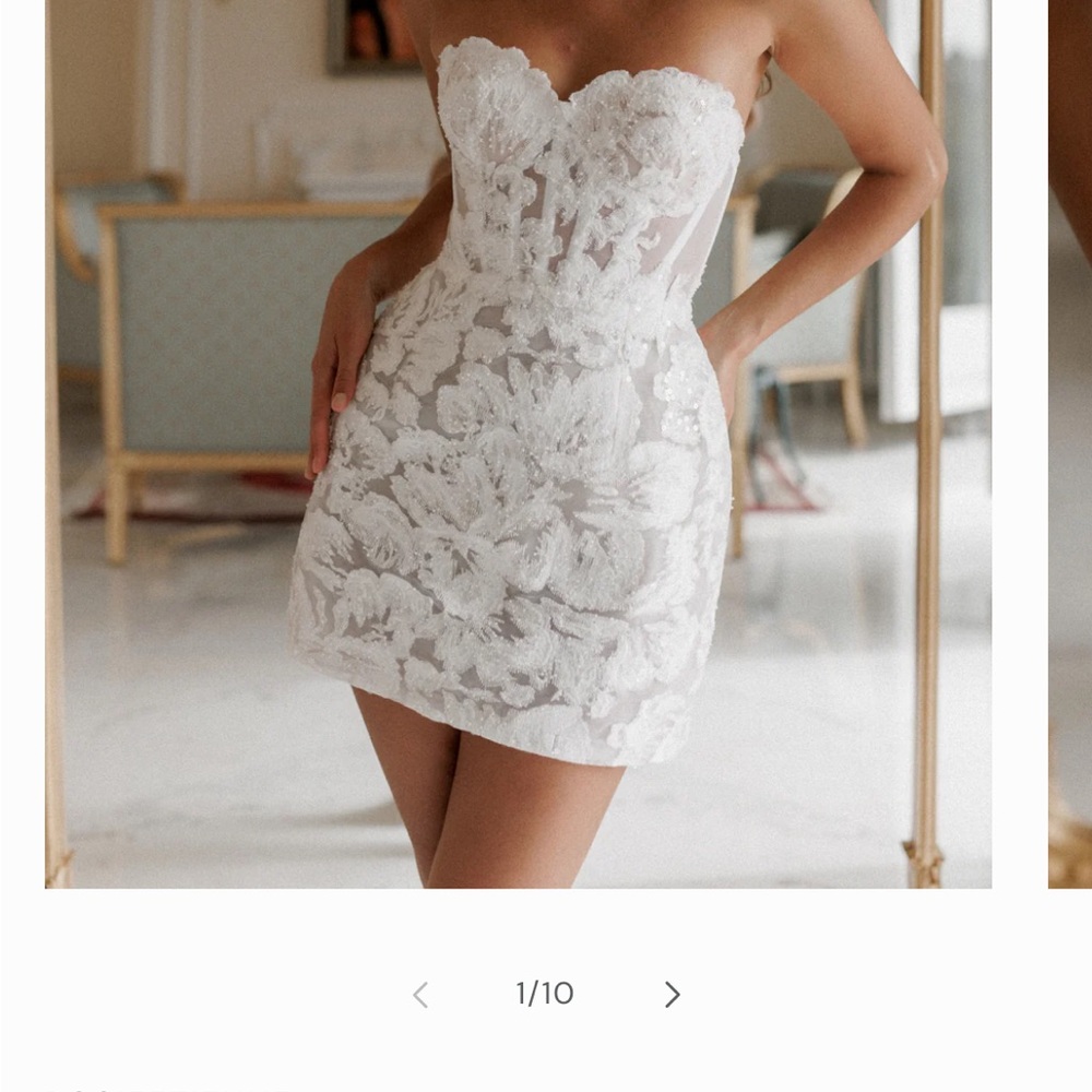 Elegant White Lace Mini Dress